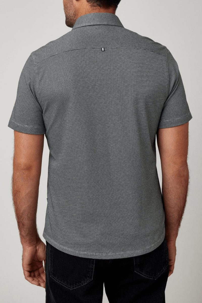 2 Tone Pique Short Sleeve - Stone Rose - Archery Close