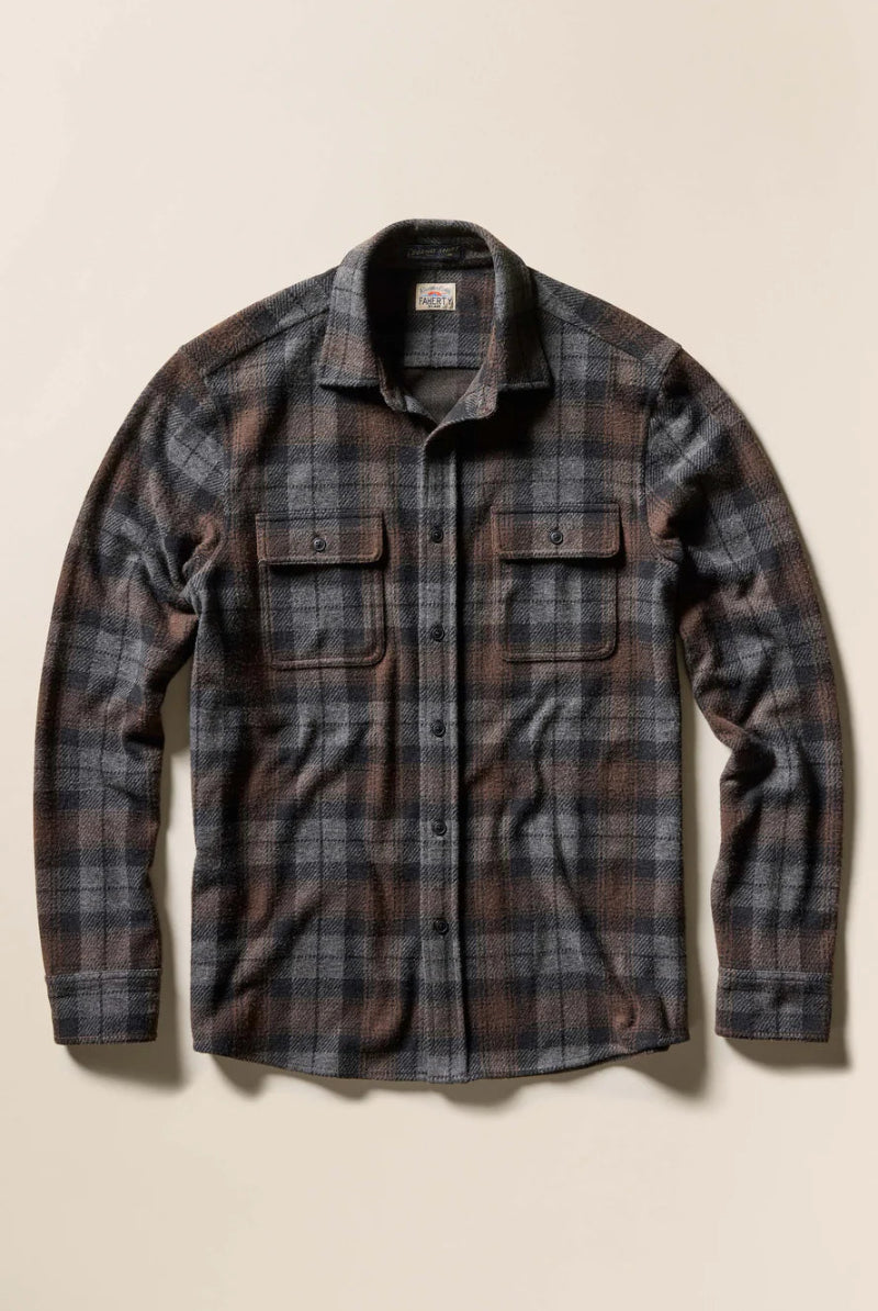 Plaid shirt on a beige background