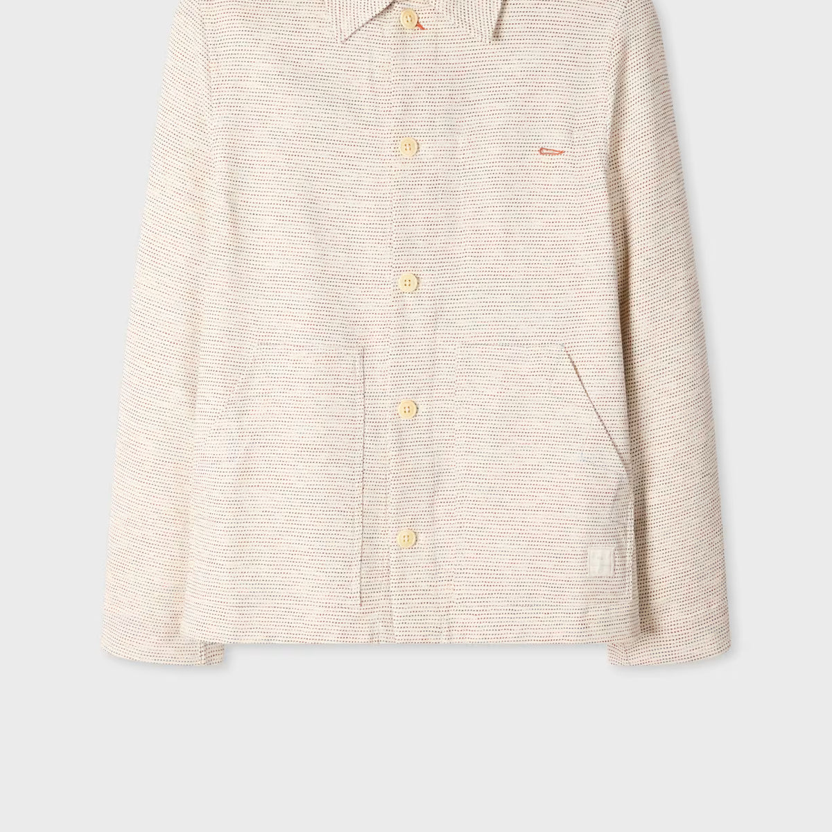 Ecru Multi-Textured Cotton Work Jacket | Outerwear | Paul Smith