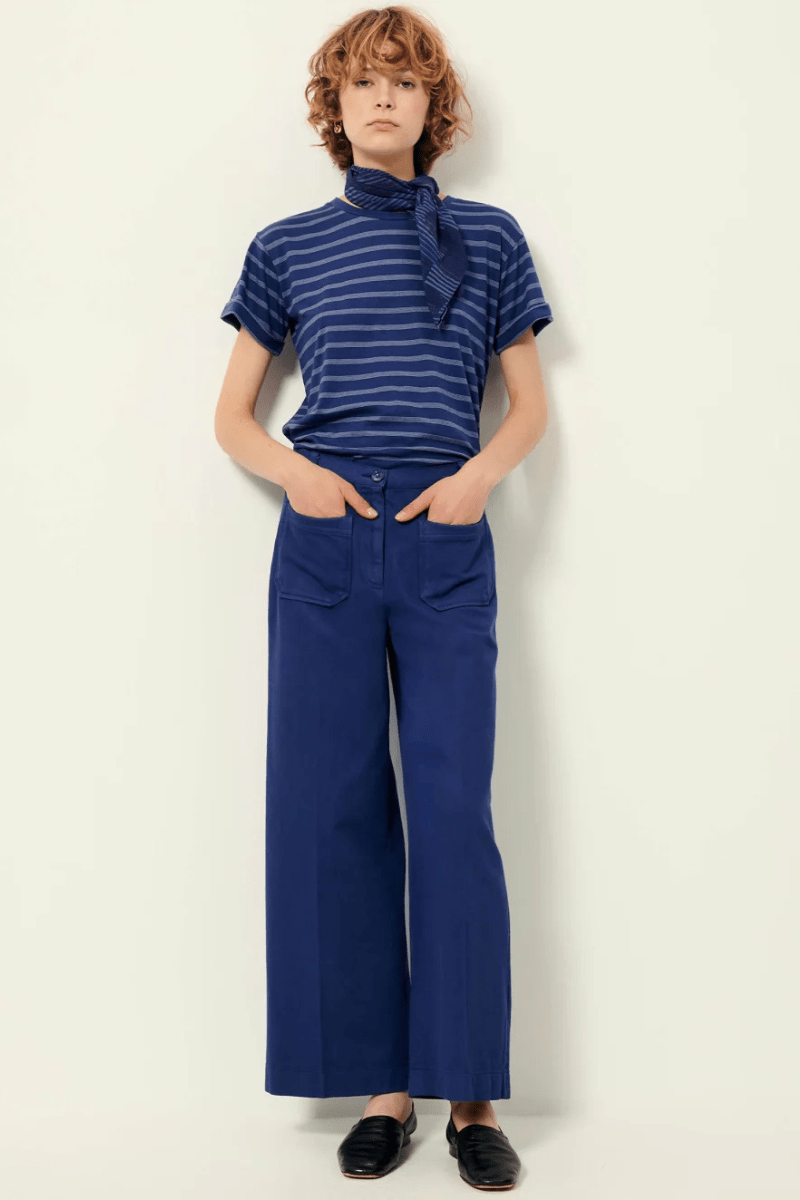 Pants - Sessun - Aldricks Pant in Blue Print - Archery Close