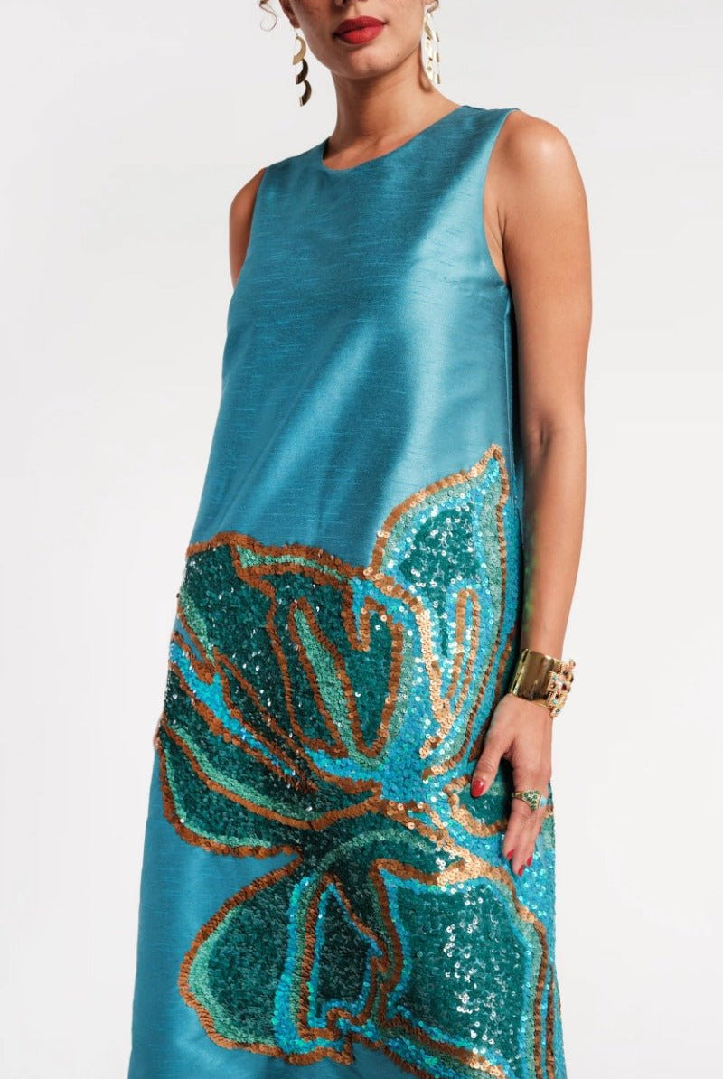 Frances Valentine Alice Midi Dress - Teal