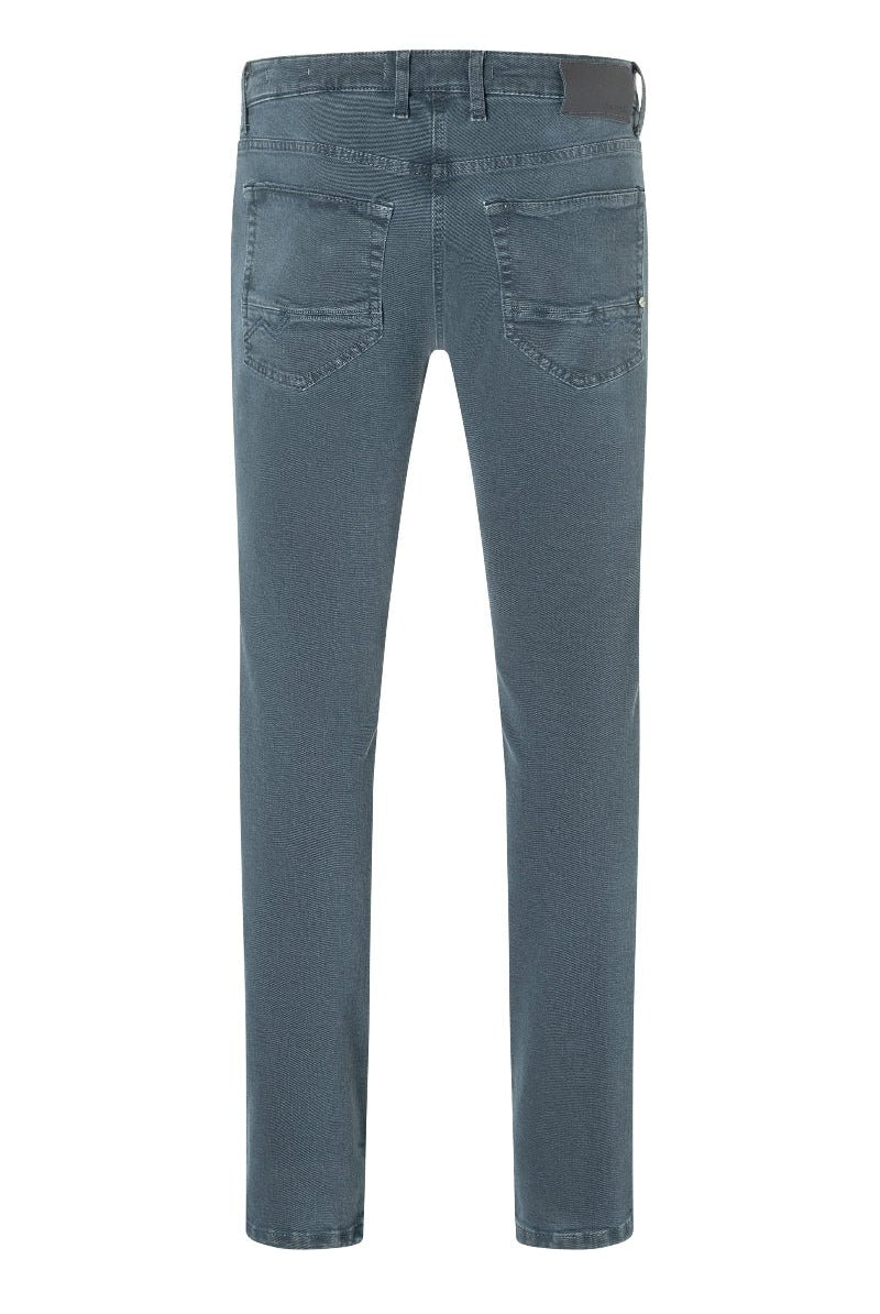 Blue jeans on a white background