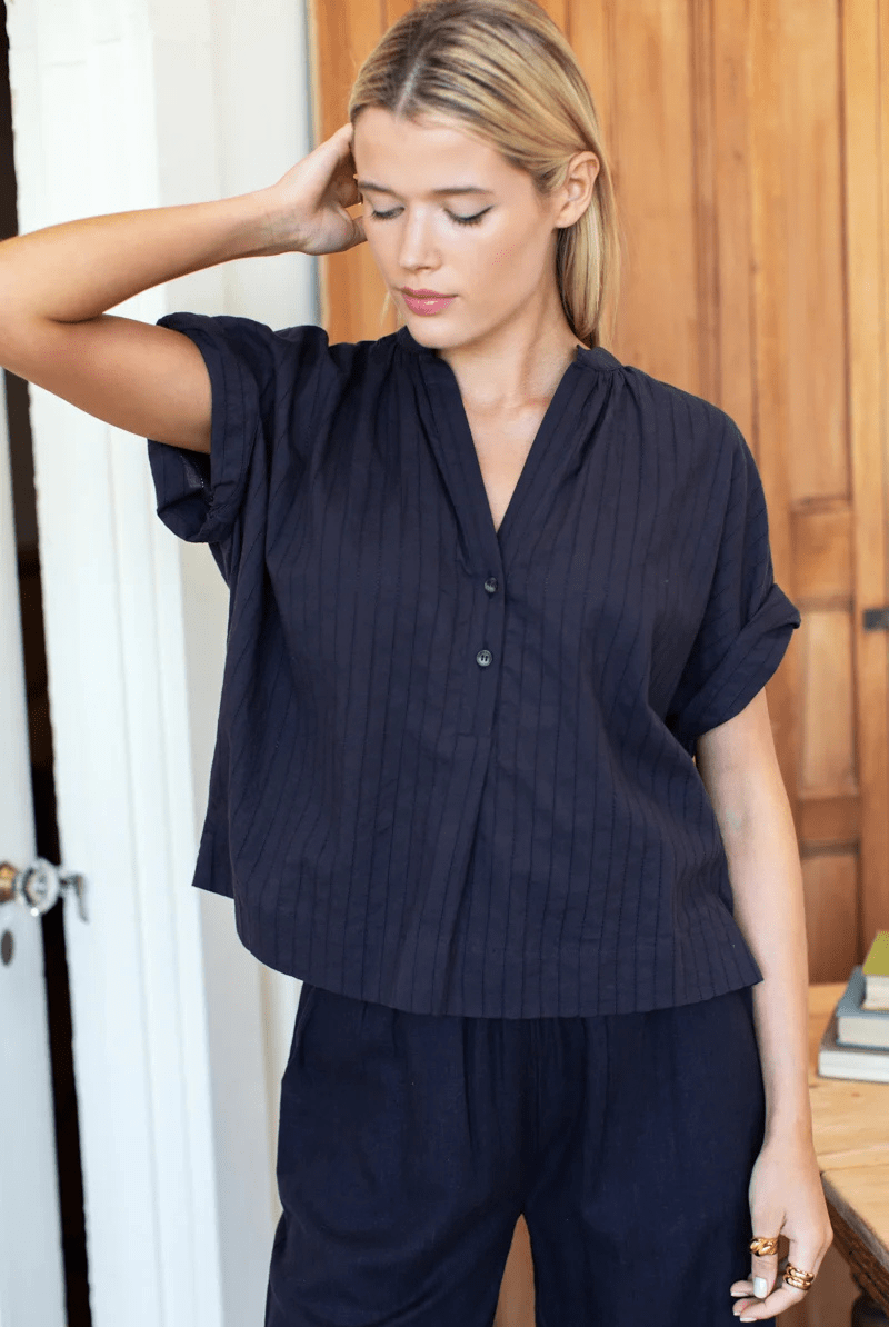 Shirts & Tops - Emerson Fry - Artist Buttondown in Midnight - Archery Close