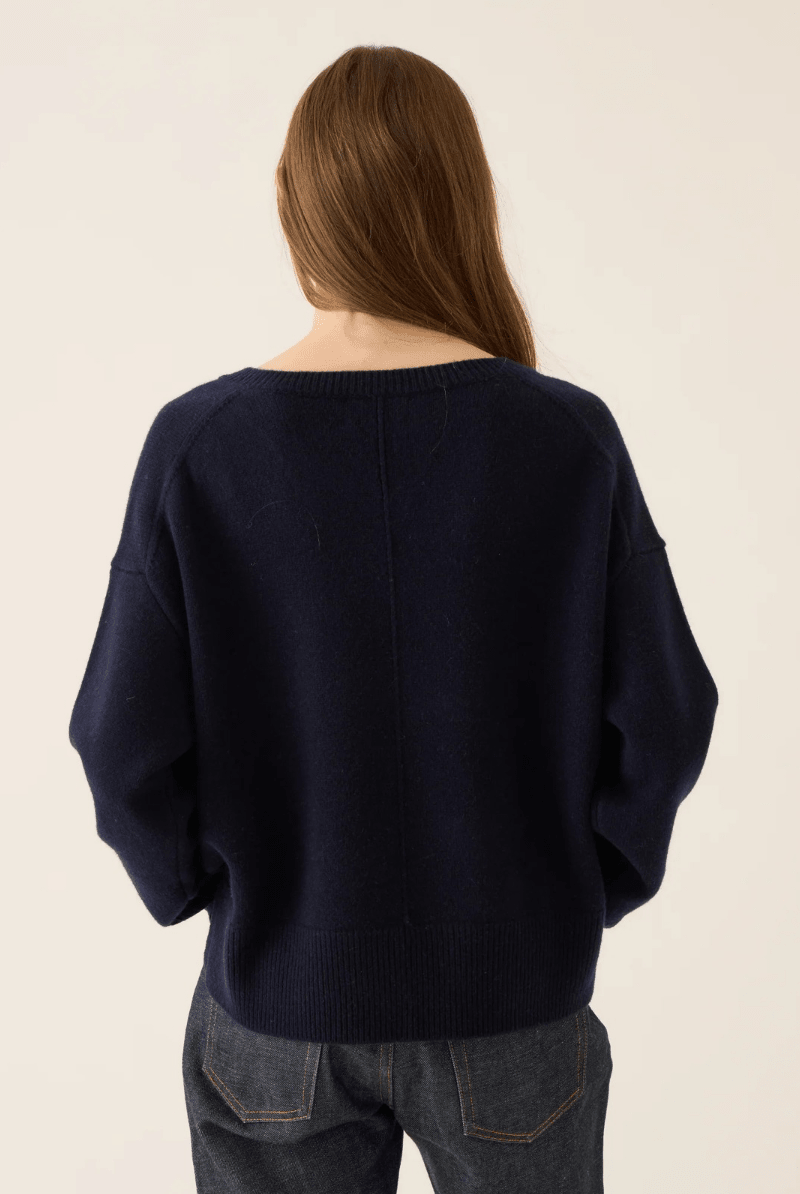 Sweater - DemyLee - Astrid Sweater in Navy - Archery Close