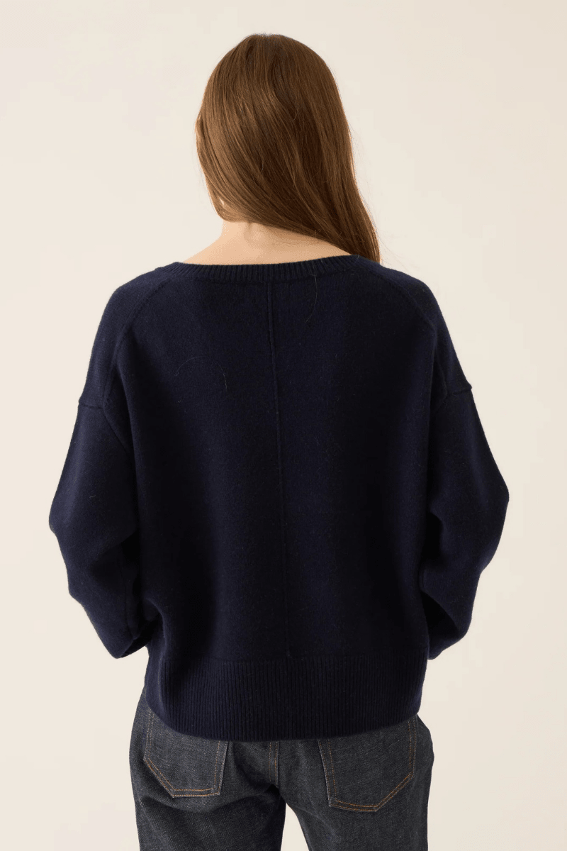 Sweater - DemyLee - Astrid Sweater in Navy - Archery Close