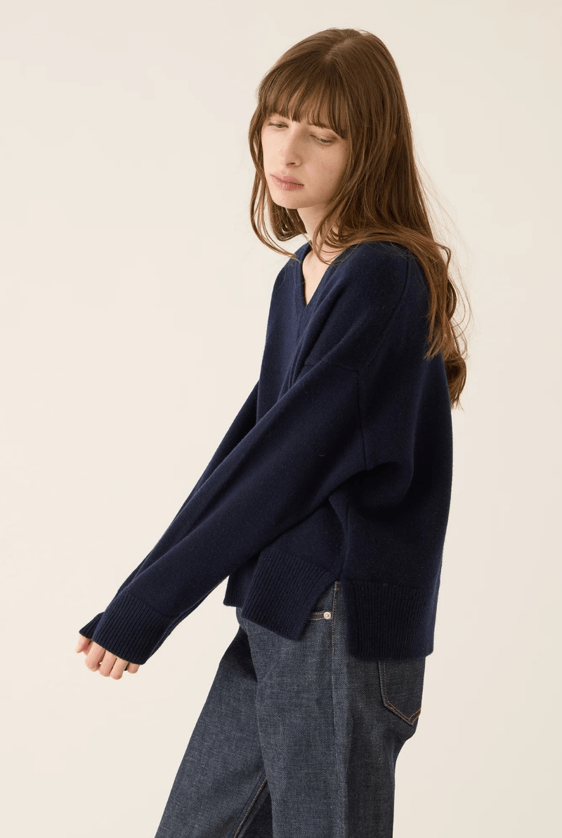 Sweater - DemyLee - Astrid Sweater in Navy - Archery Close