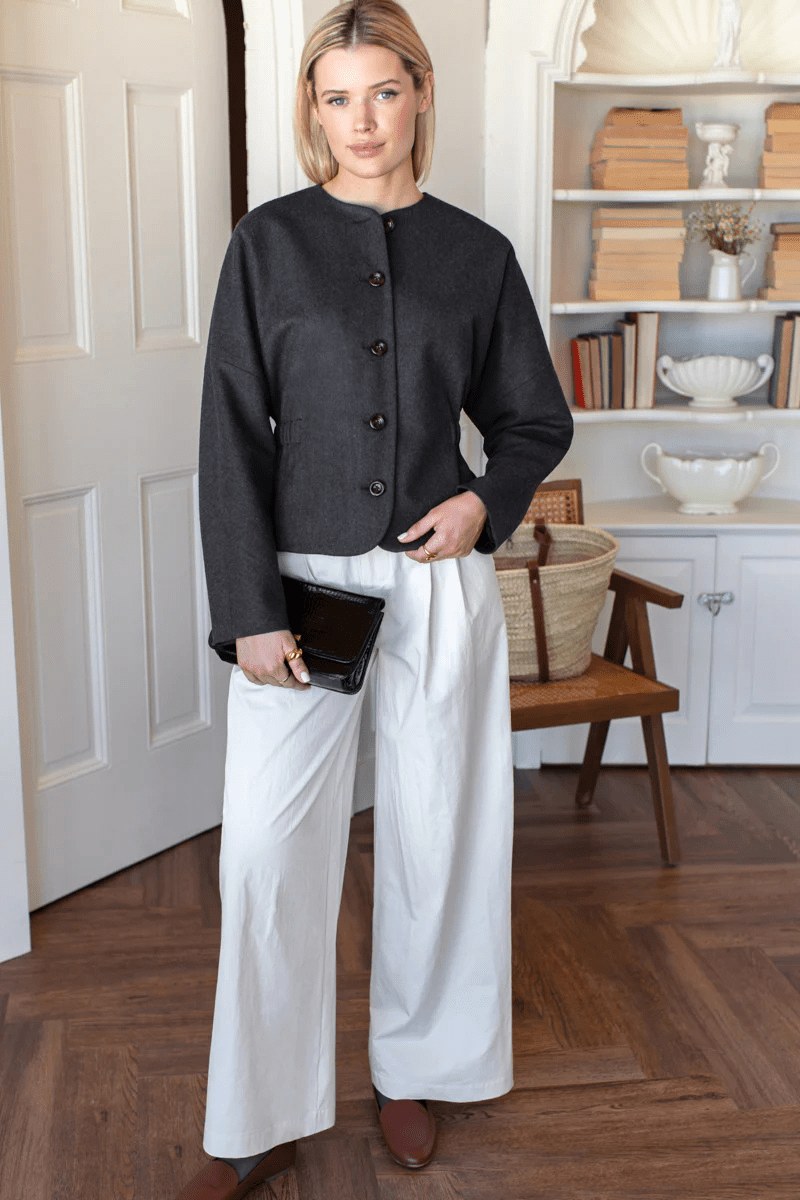 Pants - Emerson Fry - Atelier Pleated Pant 2 in White Swan - Archery Close