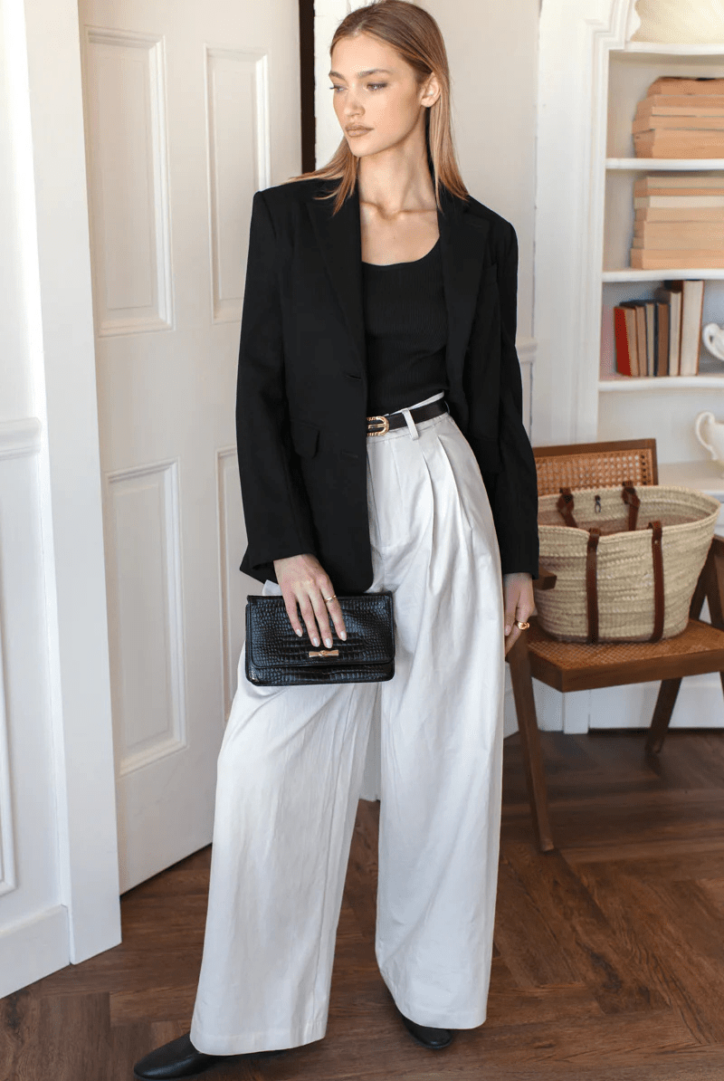 Pants - Emerson Fry - Atelier Pleated Pant 2 in White Swan - Archery Close