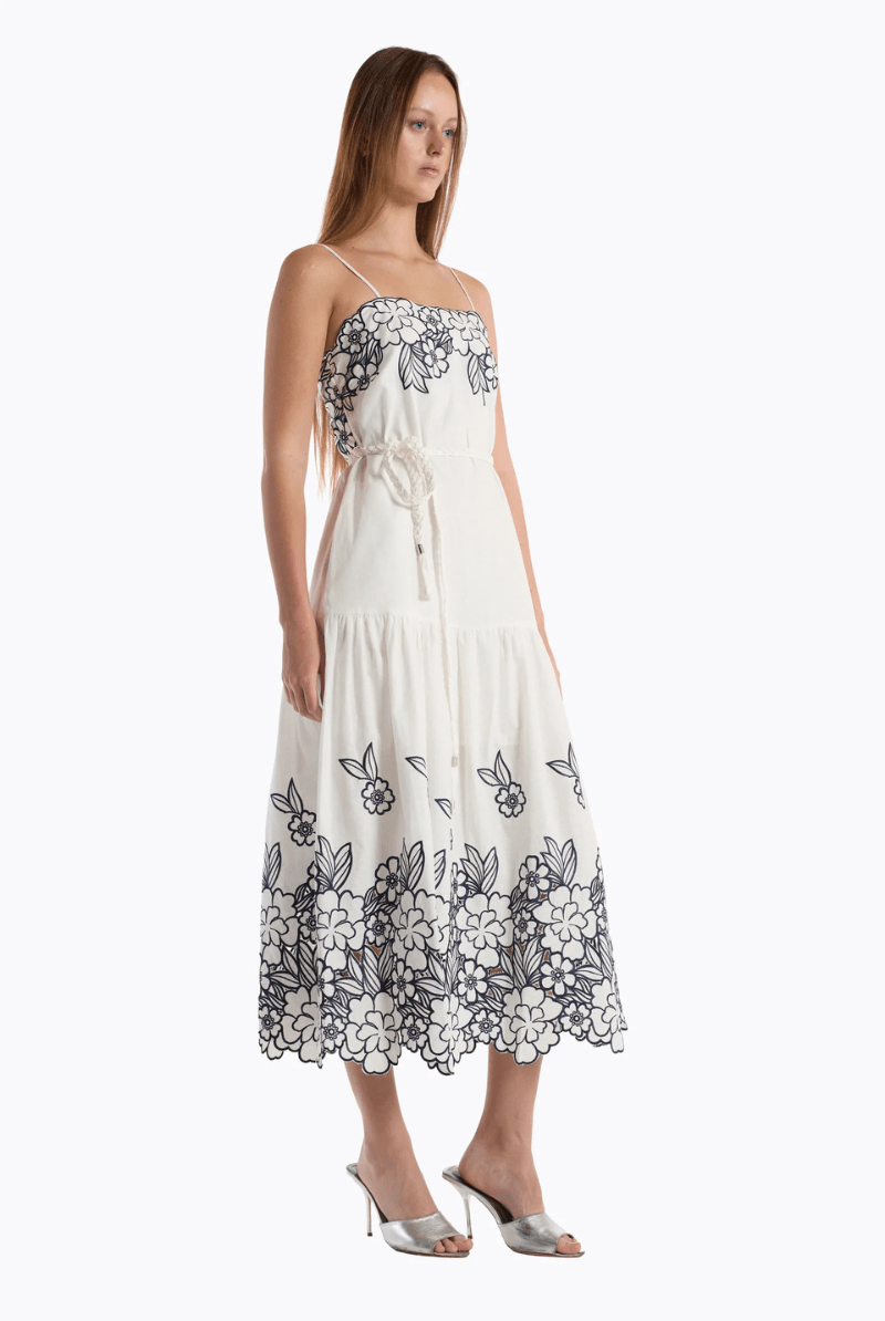 Dresses - Christy Lynn - Avery Dress in Ivory Magnolia - Archery Close