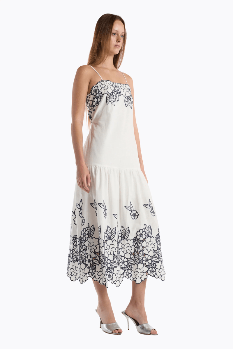 Dresses - Christy Lynn - Avery Dress in Ivory Magnolia - Archery Close