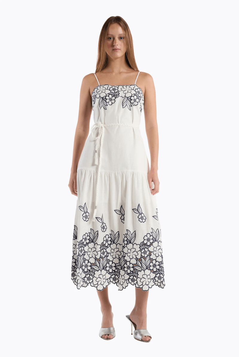 Dresses - Christy Lynn - Avery Dress in Ivory Magnolia - Archery Close