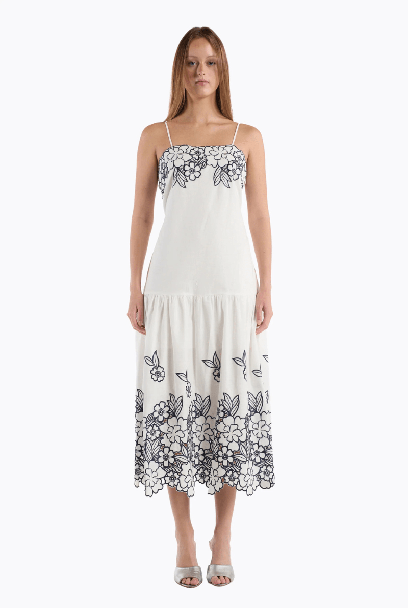 Dresses - Christy Lynn - Avery Dress in Ivory Magnolia - Archery Close
