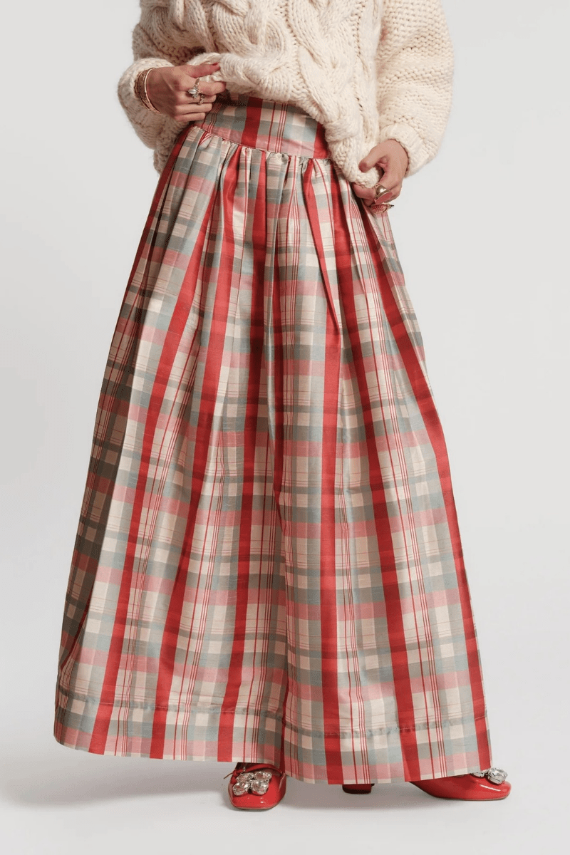 Skirts - Frances Valentine - Ball Skirt in Plaid - Archery Close