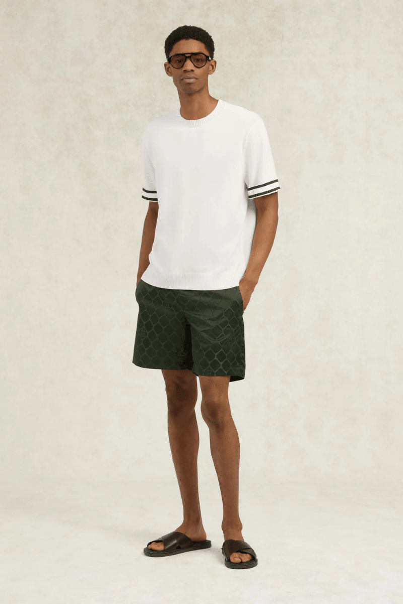 Shirts & Tops - CHE Studios - Baller Knitted T-Shirt in Ivory - Archery Close