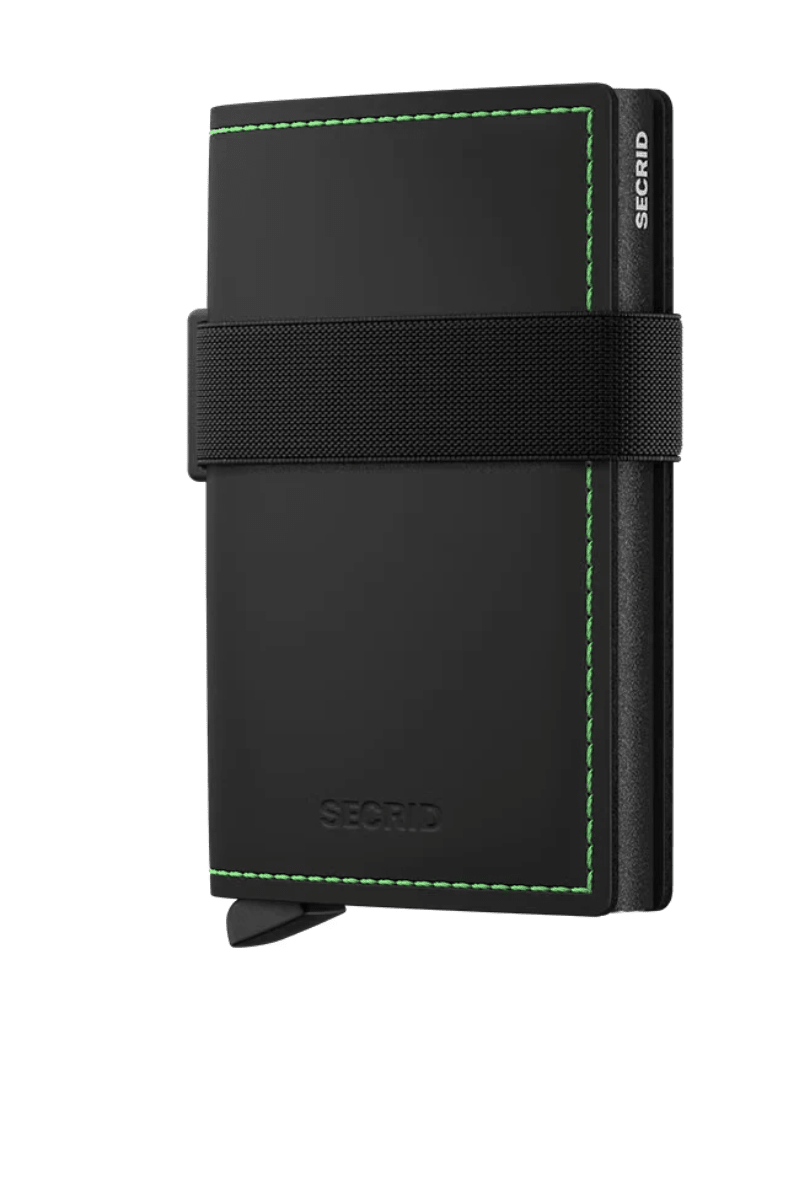 Handbags, Wallets & Cases - Secrid - Bandwallet in Matte Black-Green - Archery Close