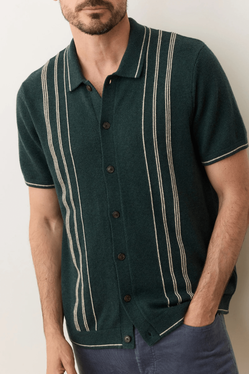 Shirts & Tops - Marine Layer - Barry Sweater Button Down - Archery Close