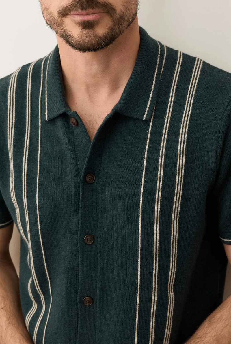 Shirts & Tops - Marine Layer - Barry Sweater Button Down - Archery Close