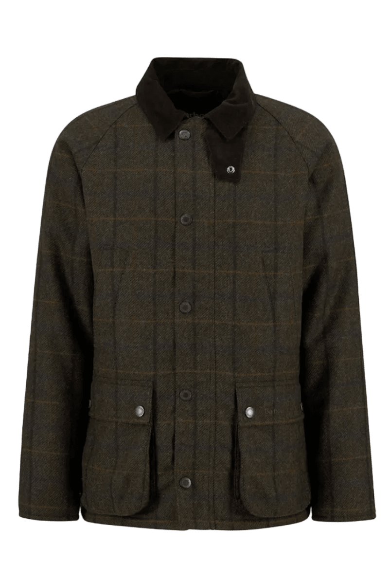 Outerwear - Barbour - Bedale Check Wool Jacket - Brown - Archery Close