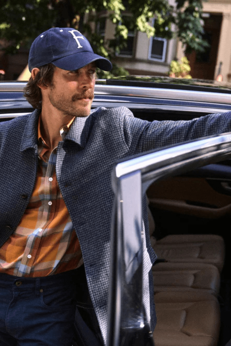 Outerwear - Billy Reid - Bennet Overcoat in Navy Multi - Archery Close