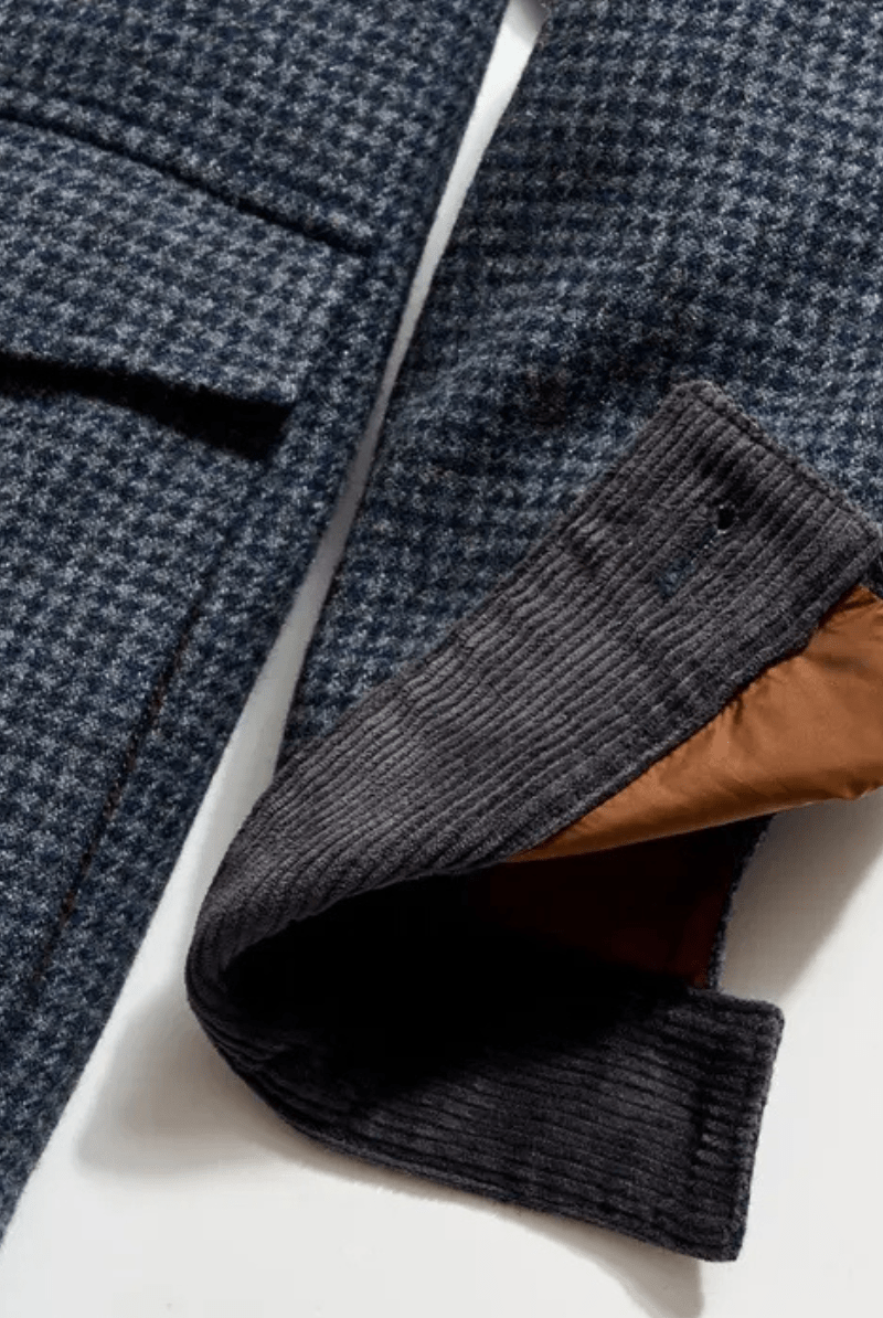 Outerwear - Billy Reid - Bennet Overcoat in Navy Multi - Archery Close