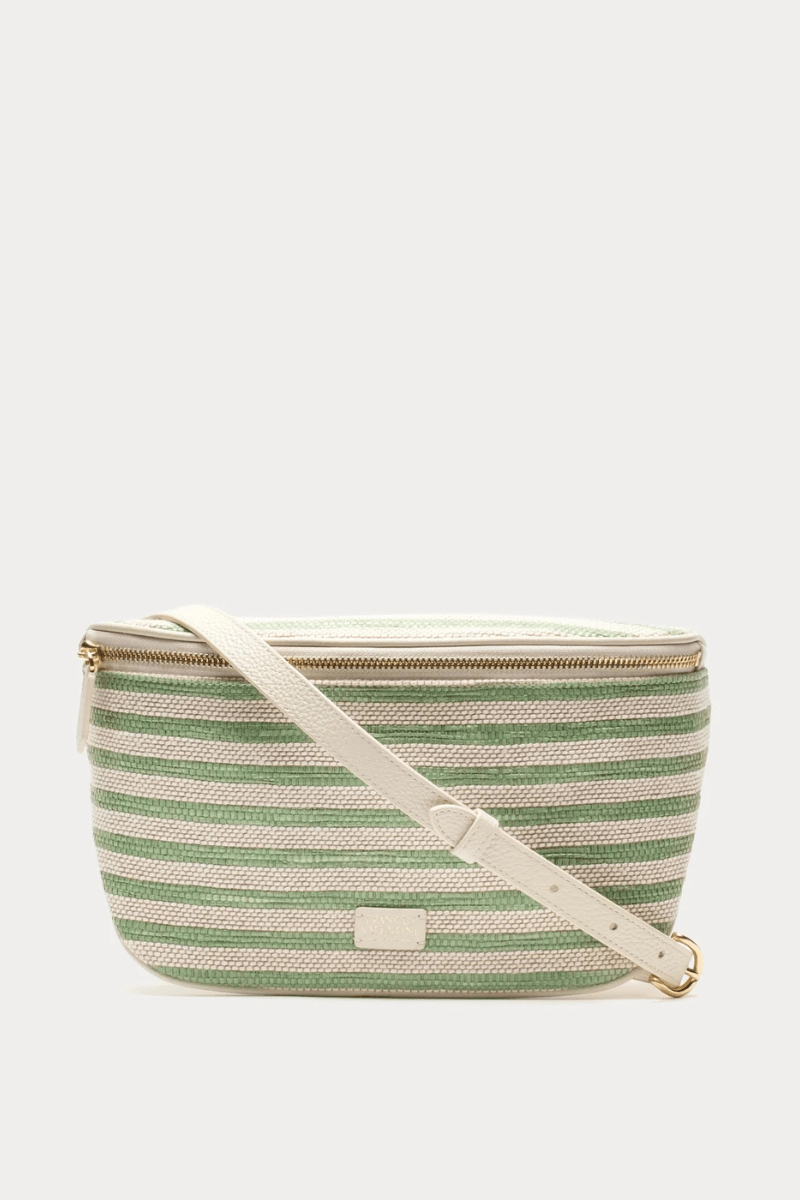 Handbags, Wallets & Cases - Frances Valentine - Billie Sling Bag in Raffia Stripe - Archery Close