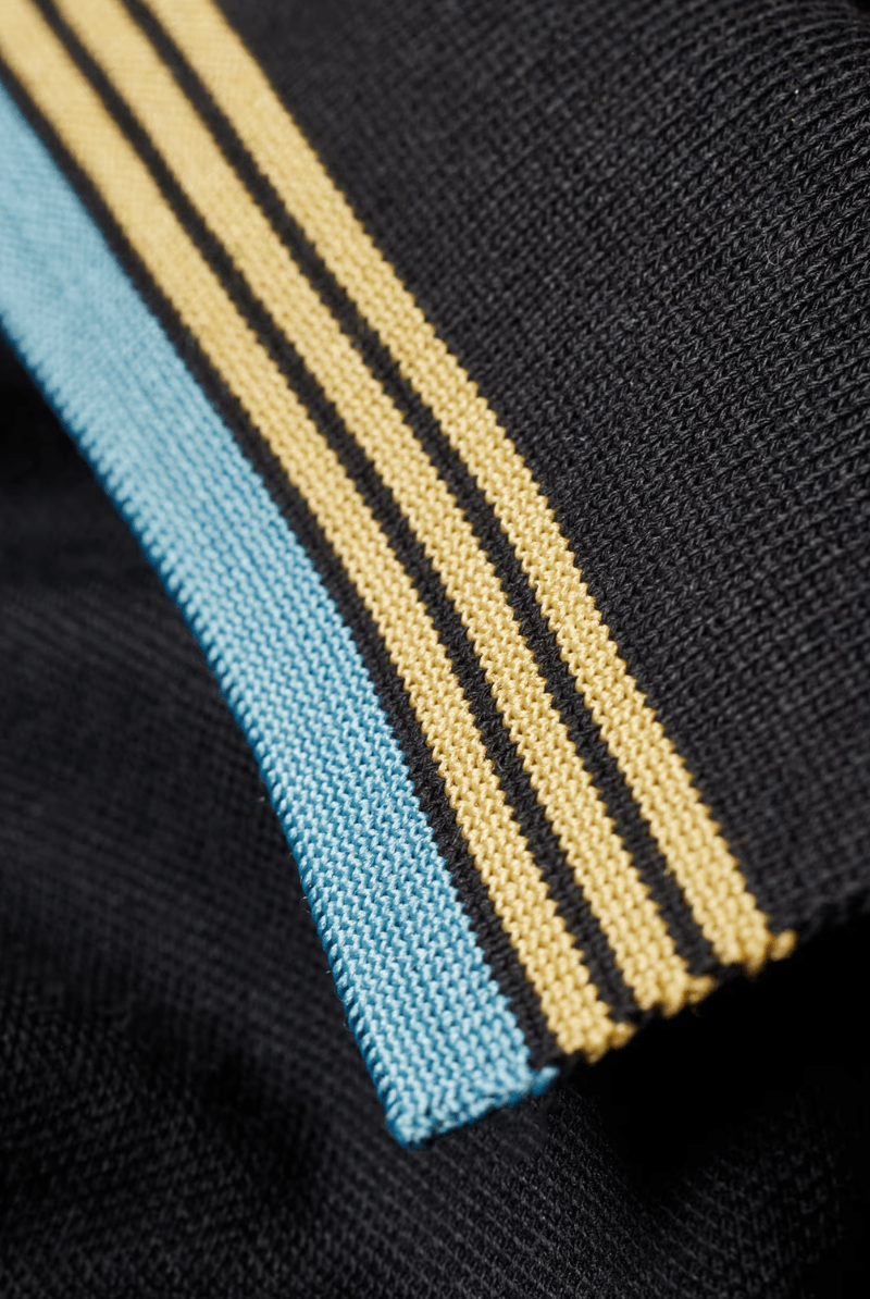 Shirts & Tops - Paul Smith - Black Contrast Tipping Full - Zip Long - Sleeve Polo Shirt - Archery Close