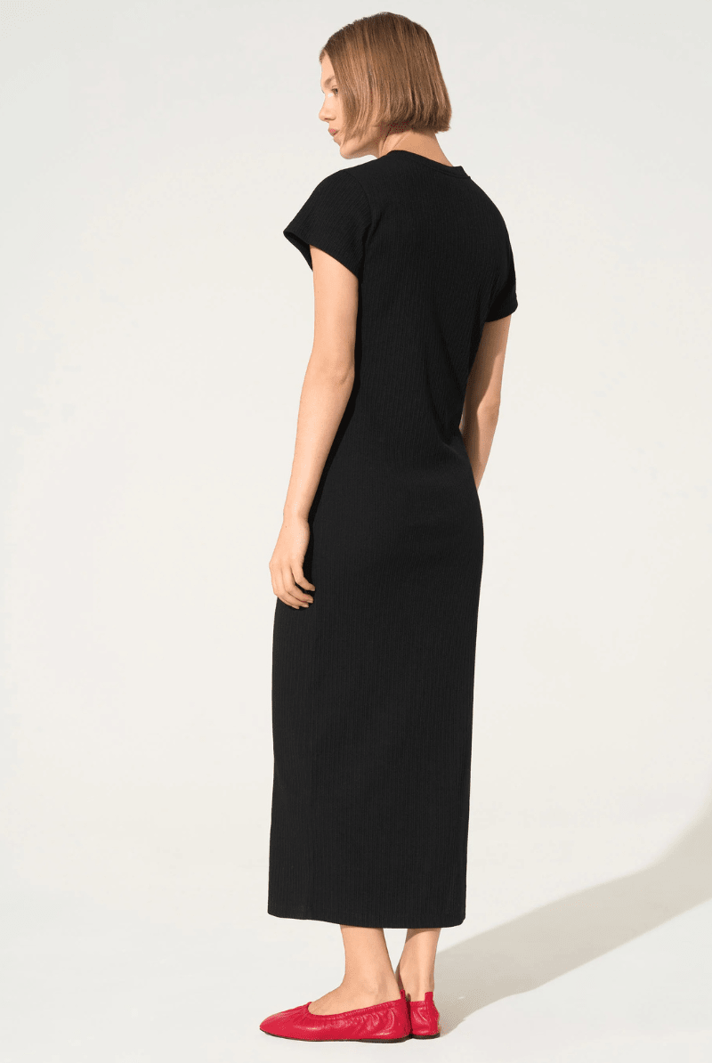 Dresses - Cotelac - Black Cotton Dress - Archery Close