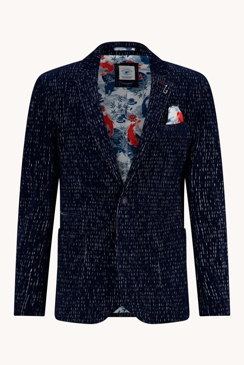 A Fish Named Fred Blazer - Fancy Rib - Navy