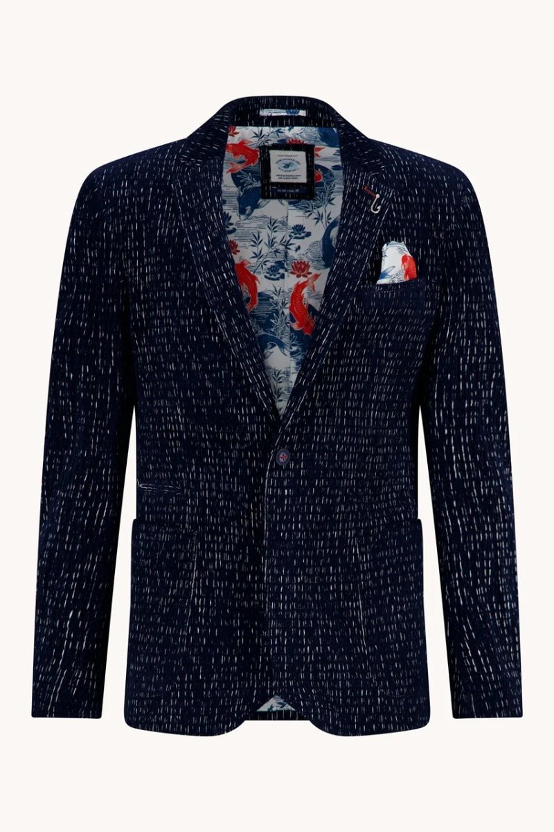 A Fish Named Fred Blazer - Fancy Rib - Navy