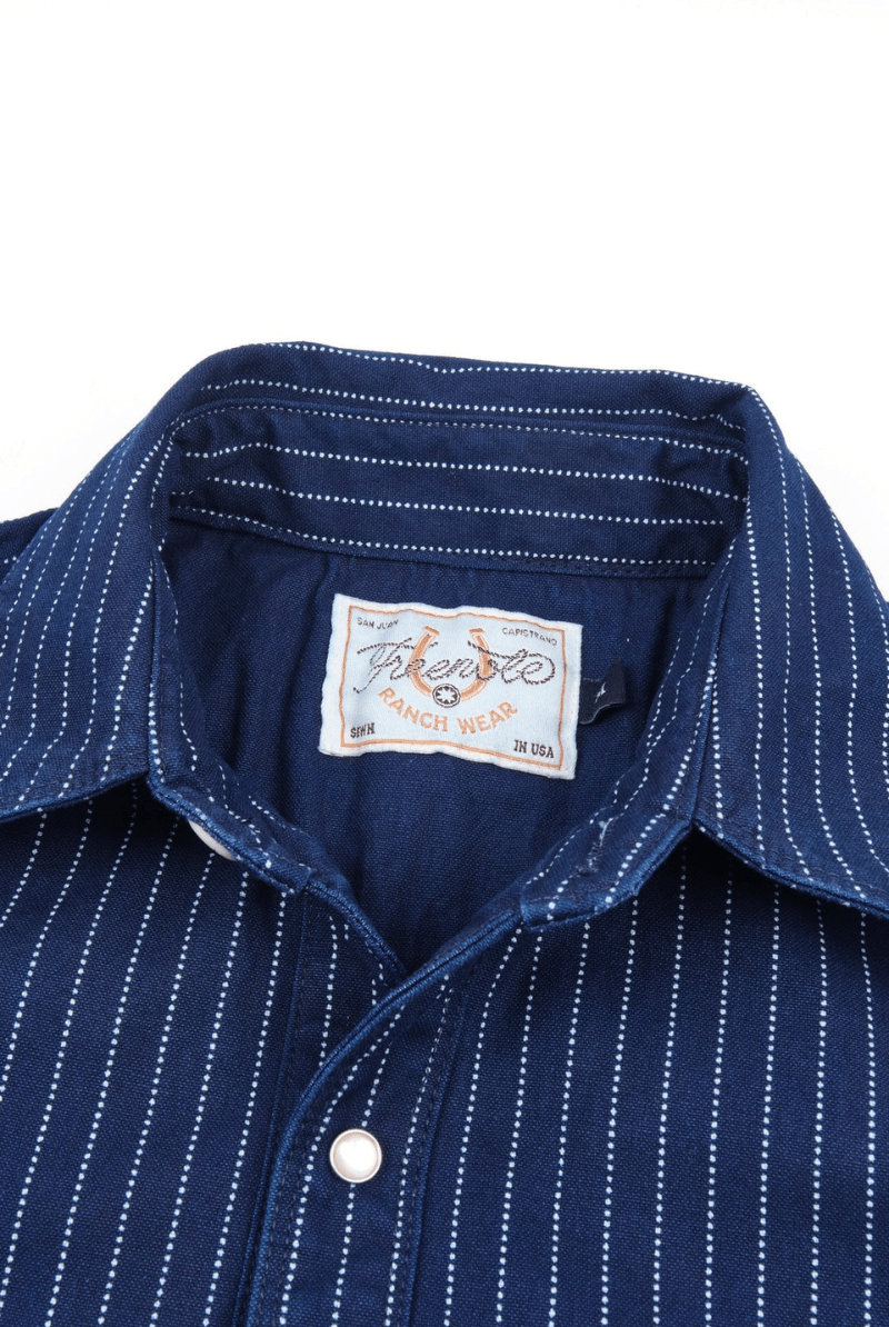 Shirts & Tops - Freenote Cloth - Bodie Indigo Wabash - Archery Close