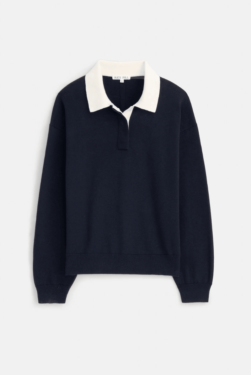 Sweater - Alex Mill - Bond St Polo in Navy - Archery Close