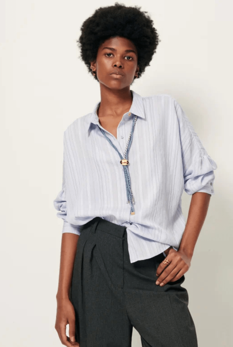 Shirts & Tops - Sessun - Botan Shirt in Celeste - Archery Close