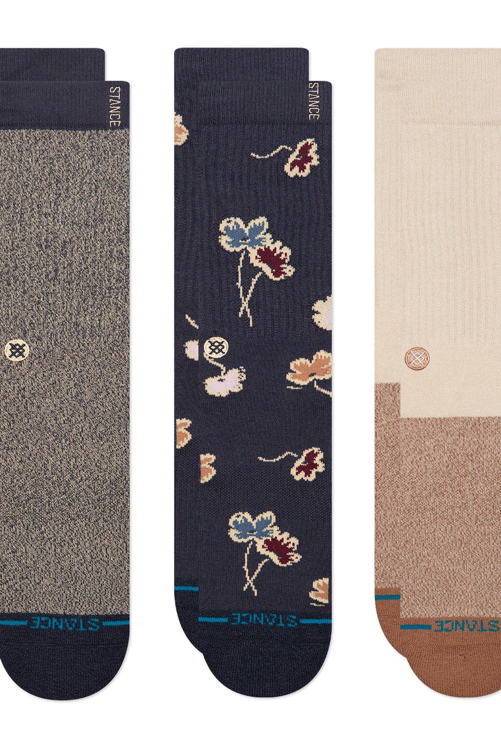 Socks - Stance - BOTANICAL BLISS 3 PACK - Archery Close