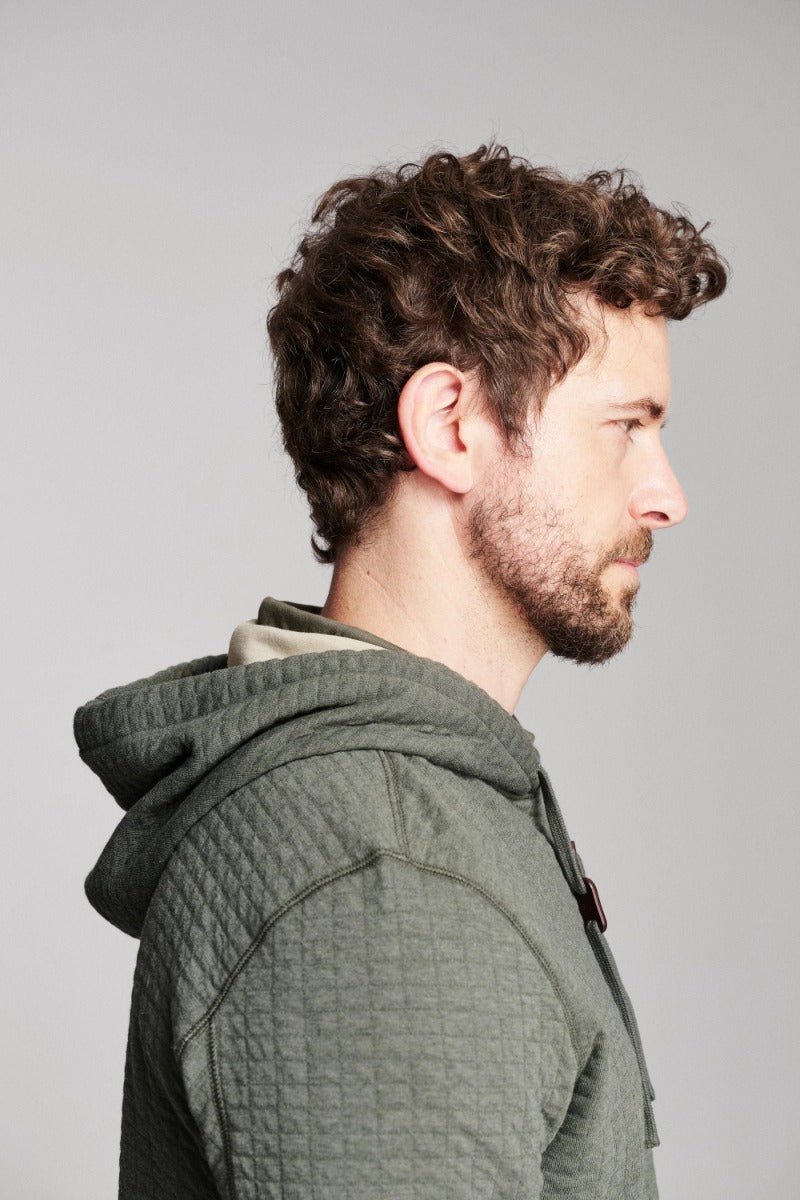 Billy Reid Box Quilt Hoodie Pullover