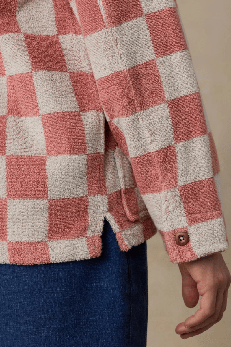 Outerwear - Faherty Brand - Cabana Apres Jacket in Red Shell Buffalo - Archery Close