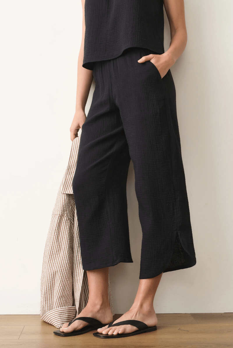 Pants - Marine Layer - Cali Double Cloth Pant in Black - Archery Close