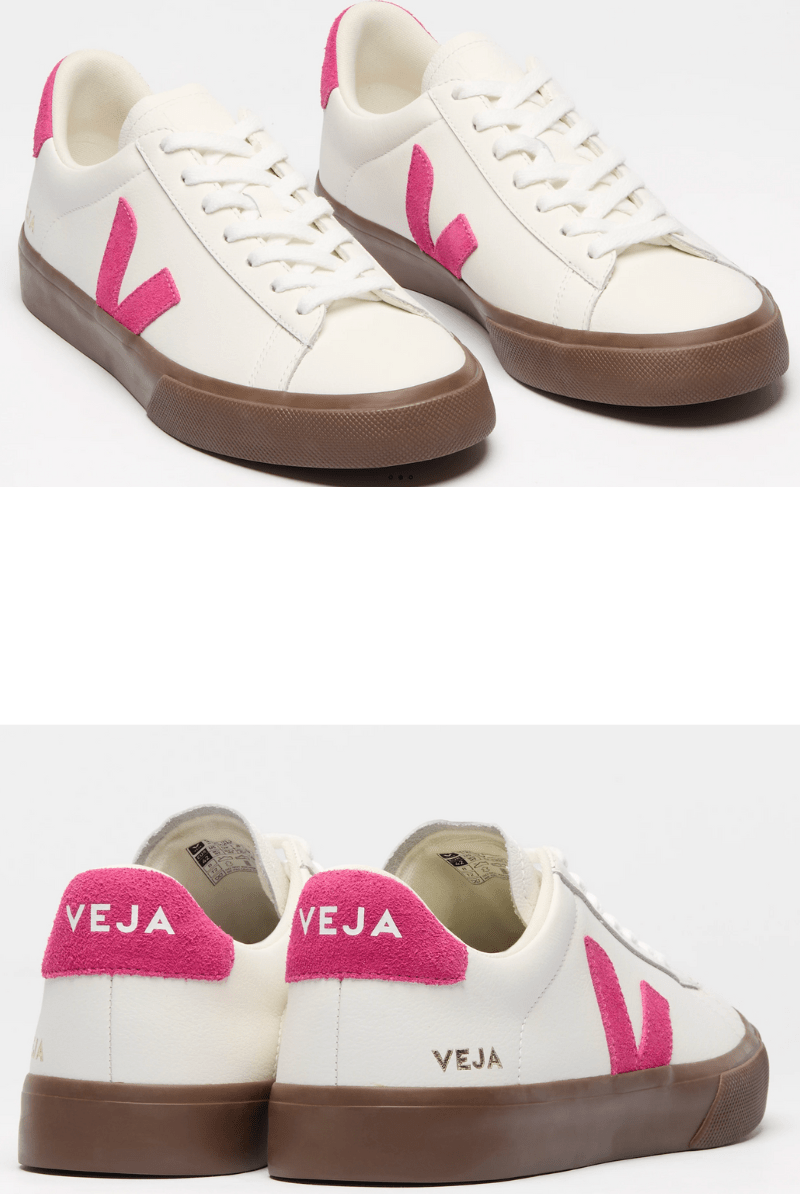 Sneakers - Veja - Campo Leather White Pink Bark - Archery Close