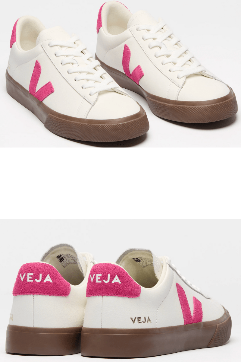 Sneakers - Veja - Campo Leather White Pink Bark - Archery Close