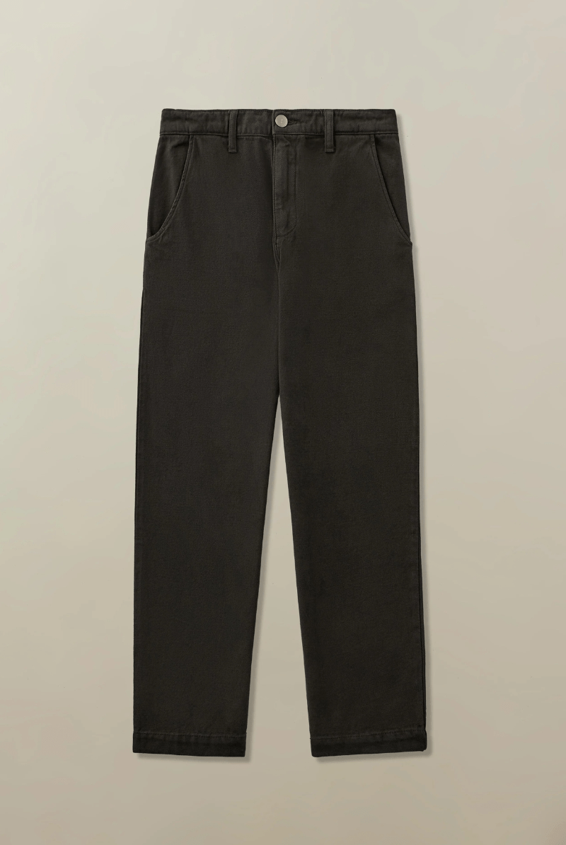 Pants - Road to Nowhere Clothing - Carter Wide Leg Moleskin Trouser in Charcoal - Archery Close