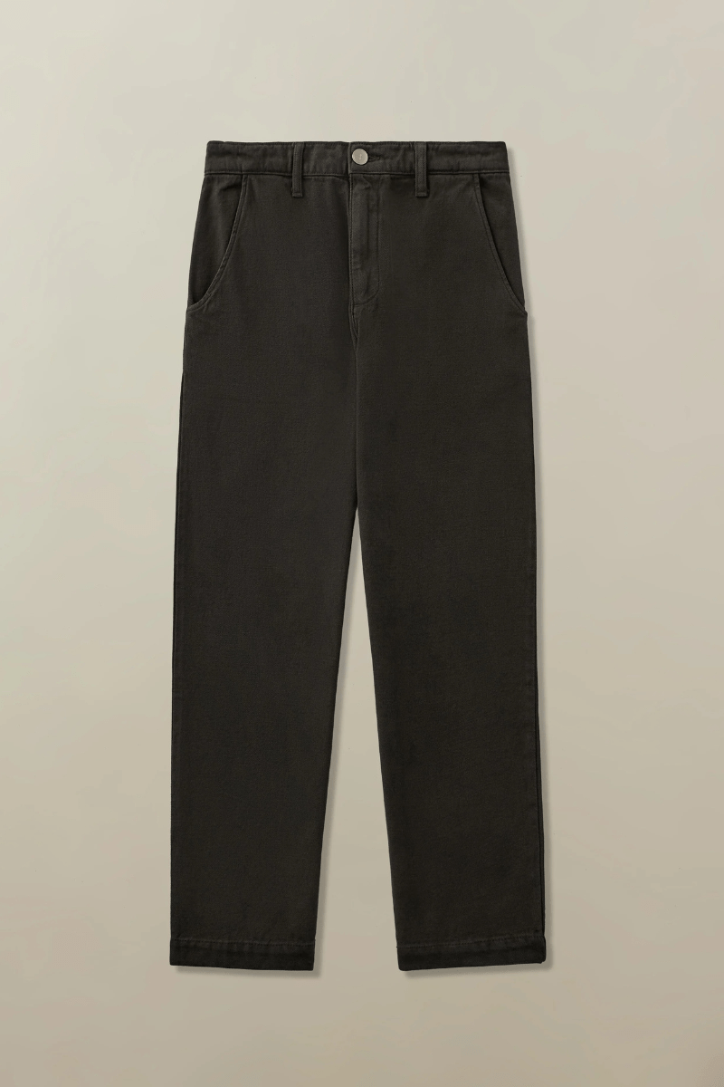 Pants - Road to Nowhere Clothing - Carter Wide Leg Moleskin Trouser in Charcoal - Archery Close