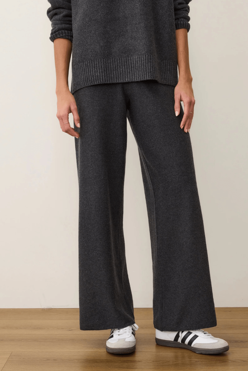 Pants - Marine Layer - Chalet Knit Pant in Charcoal - Archery Close