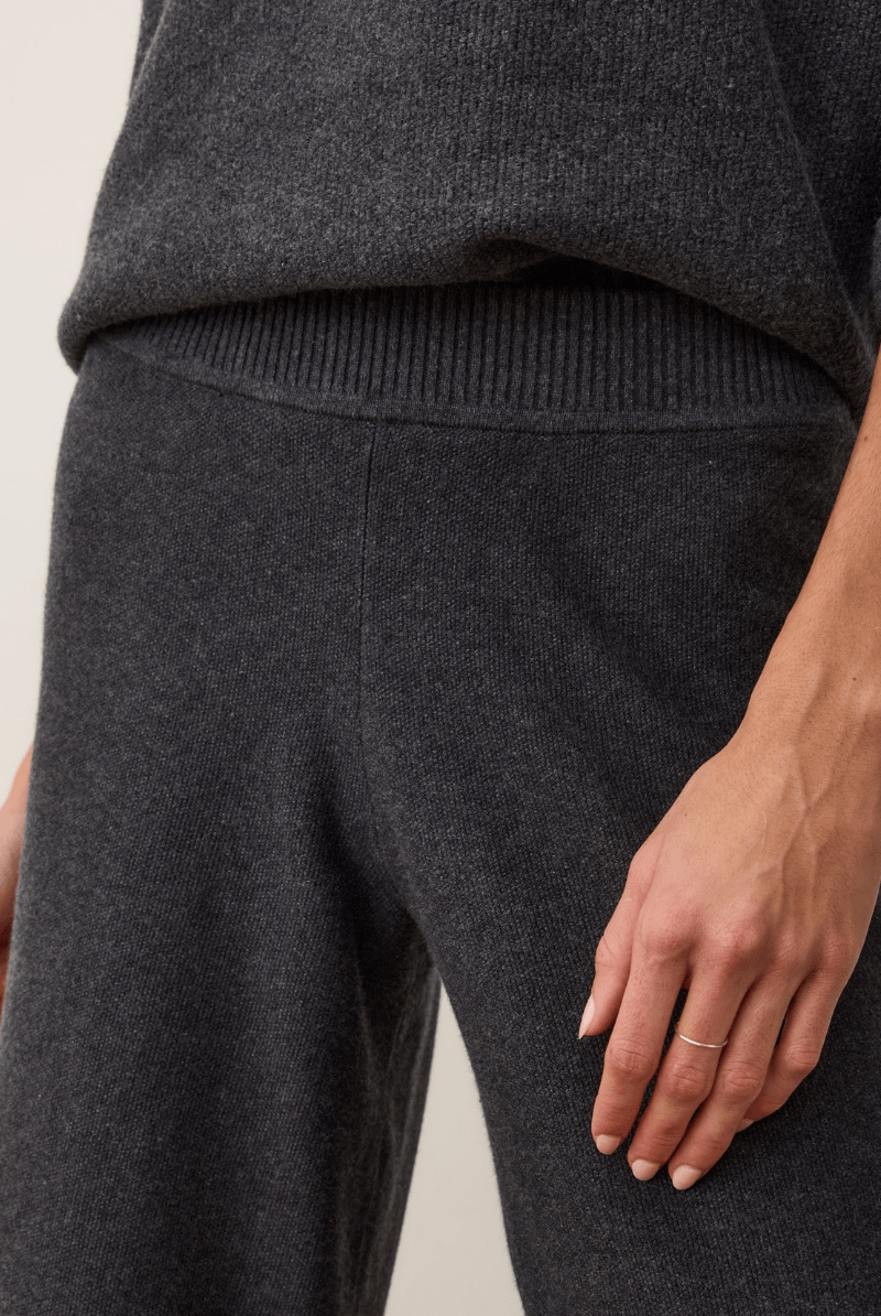 Pants - Marine Layer - Chalet Knit Pant in Charcoal - Archery Close