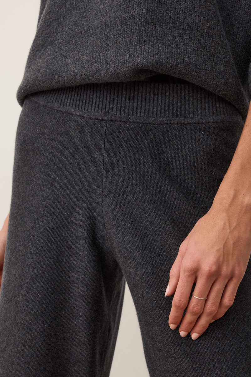 Pants - Marine Layer - Chalet Knit Pant in Charcoal - Archery Close