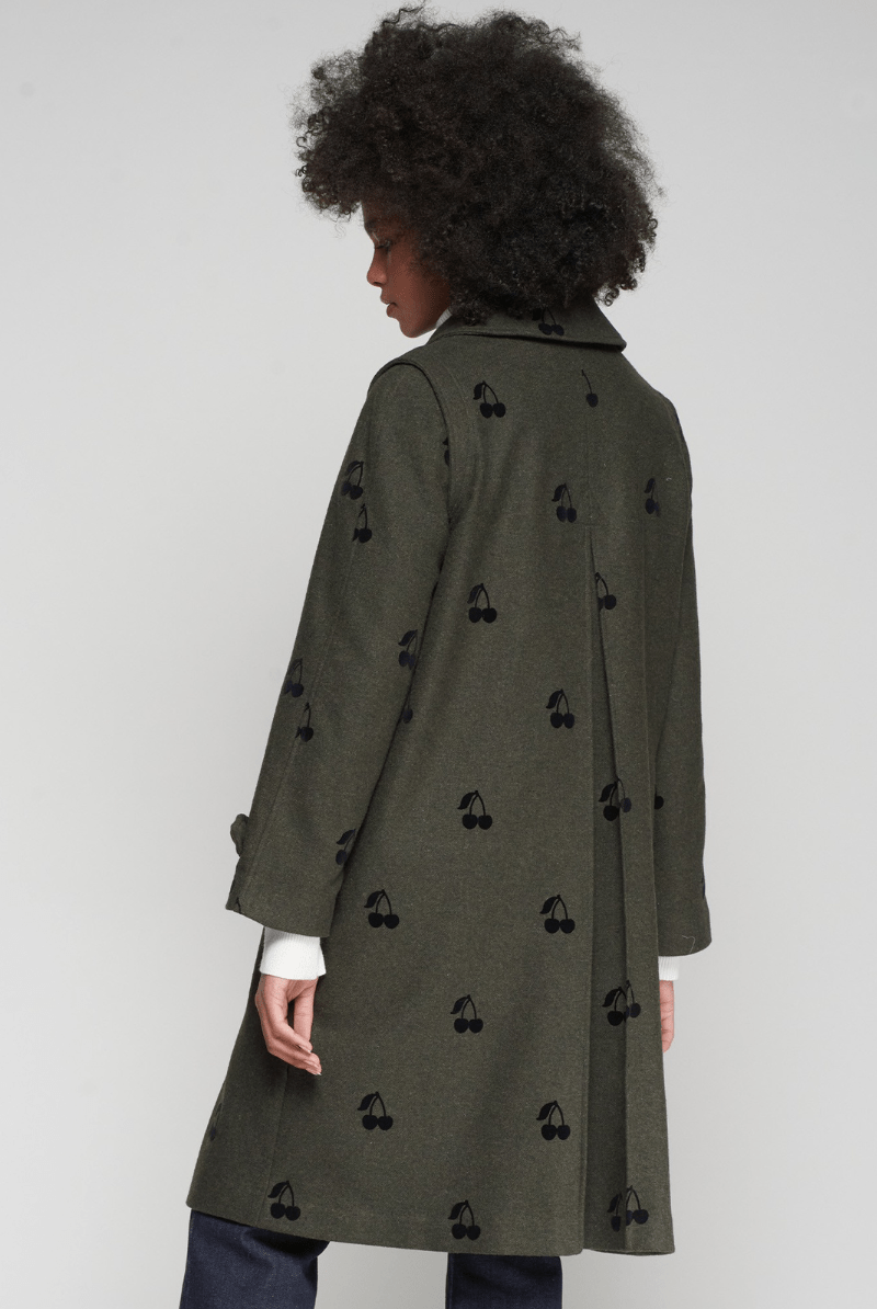 Outerwear - Vilagallo - Cherry Loden Coat - Archery Close