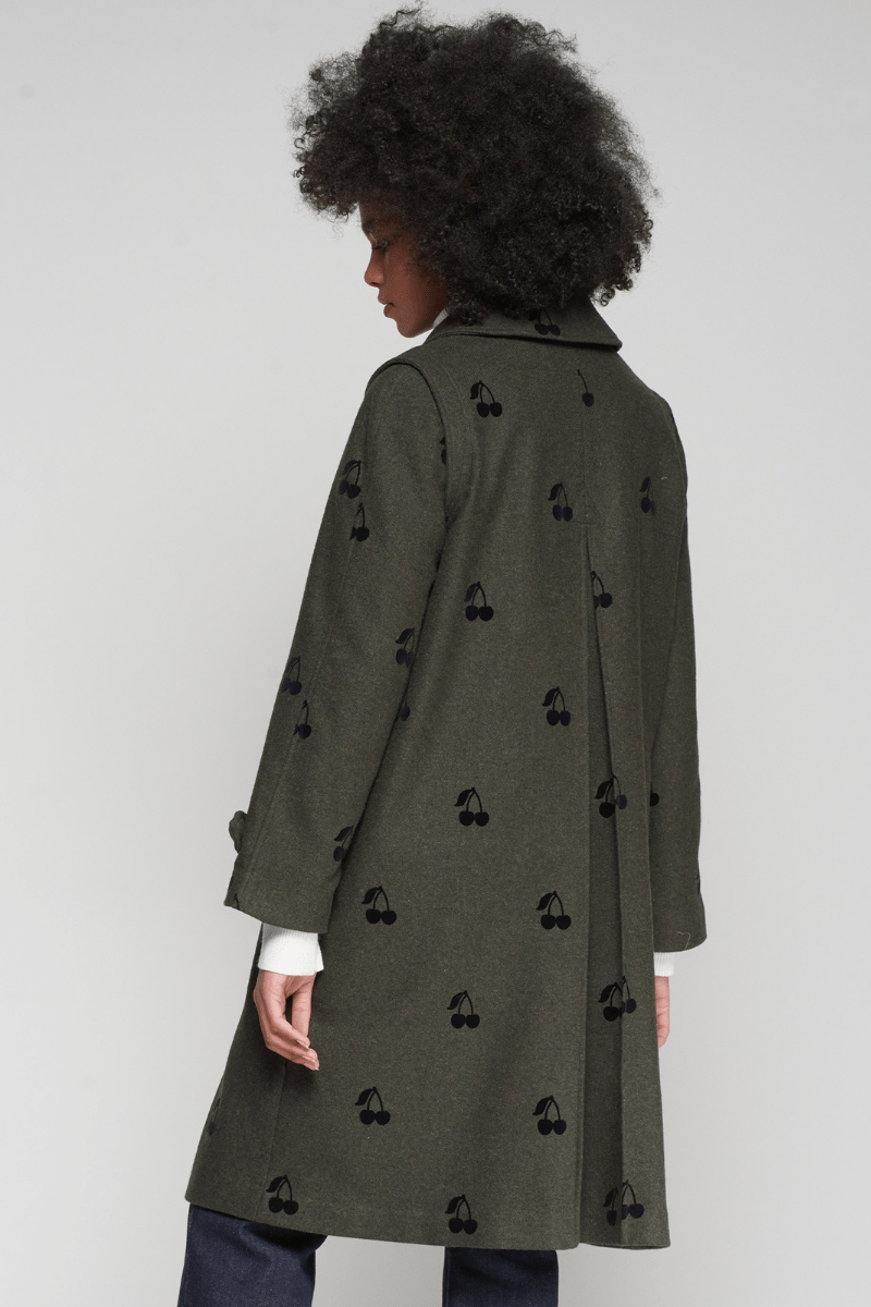 Outerwear - Vilagallo - Cherry Loden Coat - Archery Close