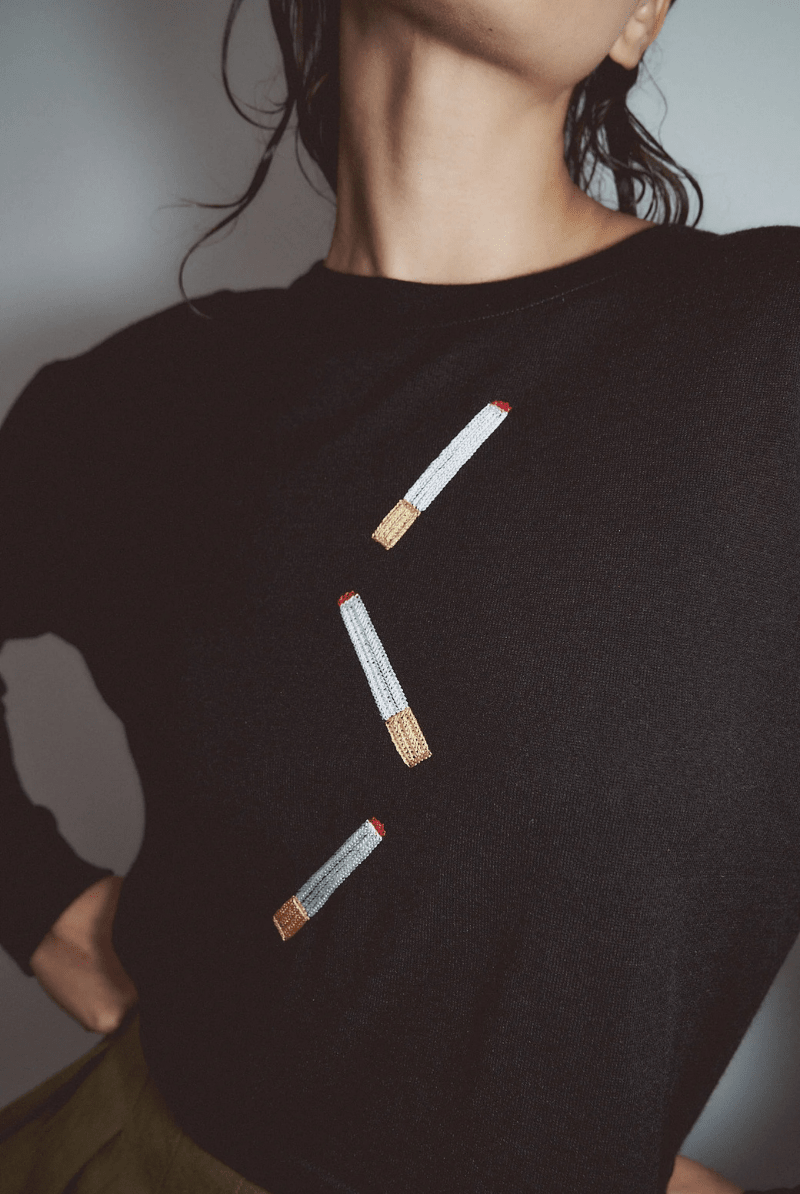 Shirts & Tops - Fashion Brand Company - Cigarettes Long Sleeve Tee - Archery Close
