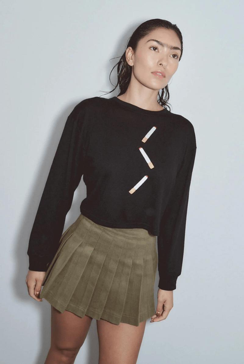 Shirts & Tops - Fashion Brand Company - Cigarettes Long Sleeve Tee - Archery Close