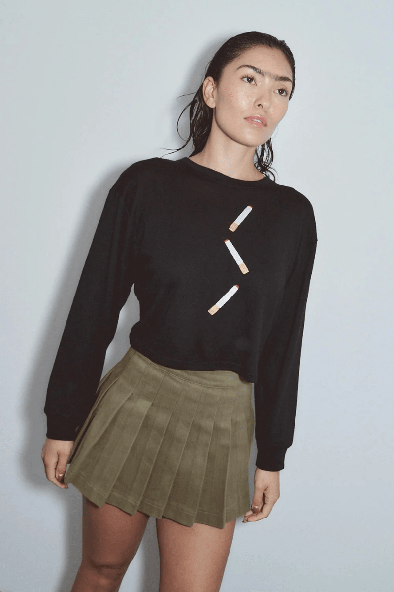 Shirts & Tops - Fashion Brand Company - Cigarettes Long Sleeve Tee - Archery Close