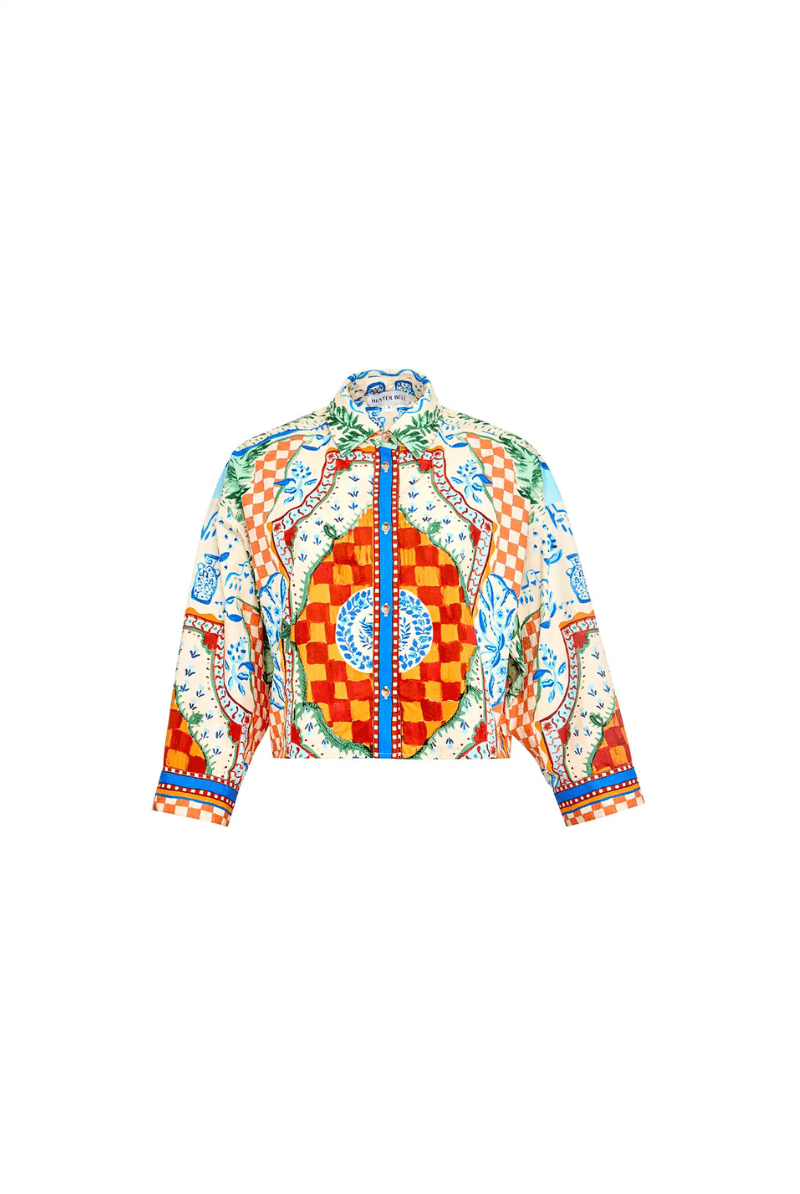 Shirts & Tops - Hunter Bell - Clarke Shirt in Sundance Tile - Archery Close