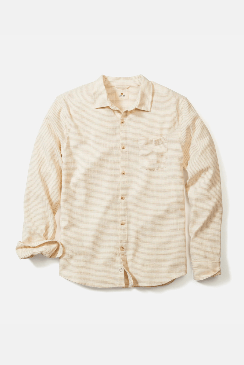Shirts & Tops - Marine Layer - Classic Stretch Selvedge Shirt - Archery Close